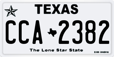 TX license plate CCA2382