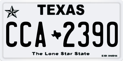 TX license plate CCA2390