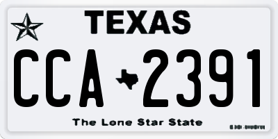 TX license plate CCA2391