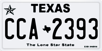 TX license plate CCA2393