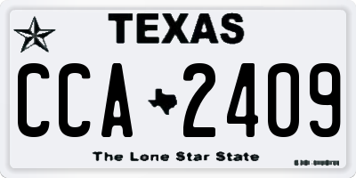 TX license plate CCA2409