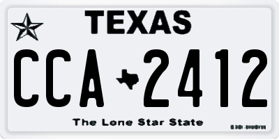 TX license plate CCA2412