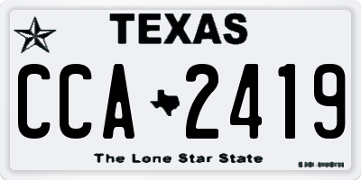 TX license plate CCA2419