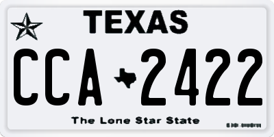 TX license plate CCA2422