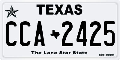 TX license plate CCA2425