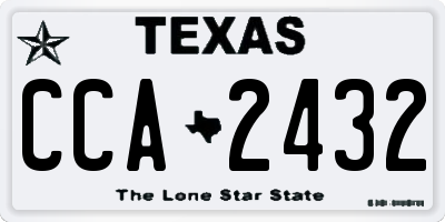 TX license plate CCA2432