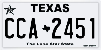 TX license plate CCA2451