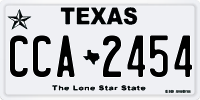 TX license plate CCA2454