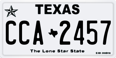 TX license plate CCA2457