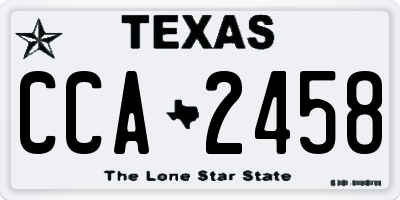 TX license plate CCA2458