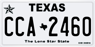 TX license plate CCA2460