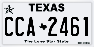 TX license plate CCA2461
