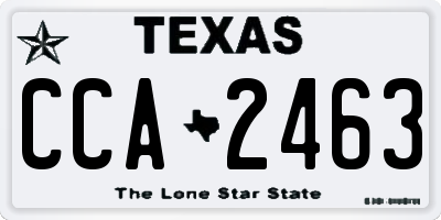 TX license plate CCA2463