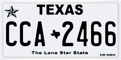 TX license plate CCA2466