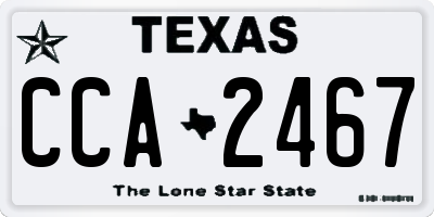 TX license plate CCA2467