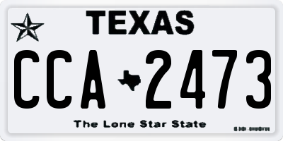 TX license plate CCA2473