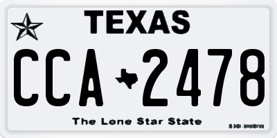 TX license plate CCA2478