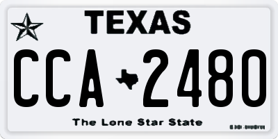 TX license plate CCA2480