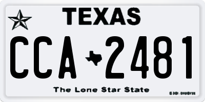 TX license plate CCA2481