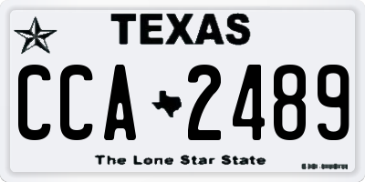 TX license plate CCA2489