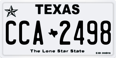 TX license plate CCA2498