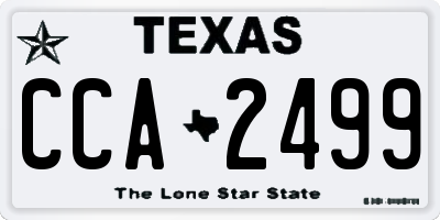 TX license plate CCA2499