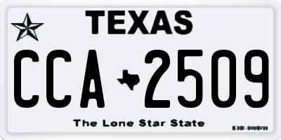TX license plate CCA2509