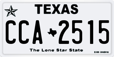 TX license plate CCA2515