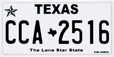 TX license plate CCA2516