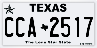 TX license plate CCA2517