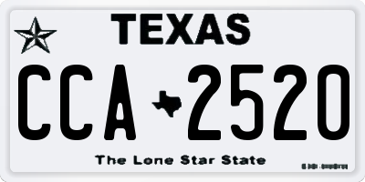 TX license plate CCA2520