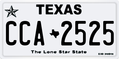 TX license plate CCA2525