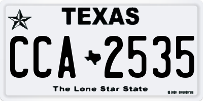 TX license plate CCA2535