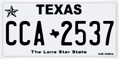TX license plate CCA2537