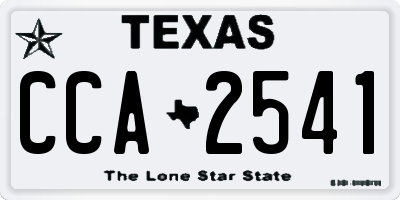 TX license plate CCA2541