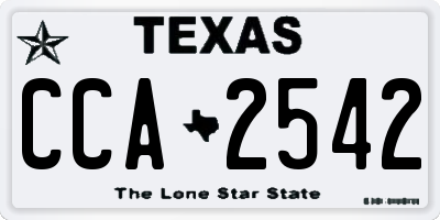 TX license plate CCA2542