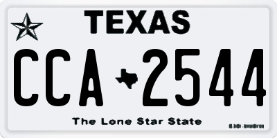 TX license plate CCA2544