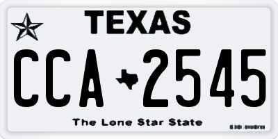TX license plate CCA2545