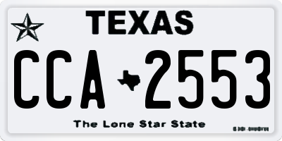 TX license plate CCA2553