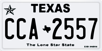 TX license plate CCA2557