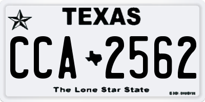TX license plate CCA2562