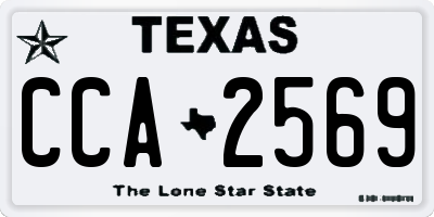 TX license plate CCA2569