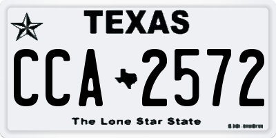 TX license plate CCA2572