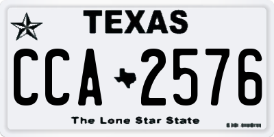 TX license plate CCA2576
