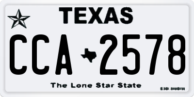 TX license plate CCA2578