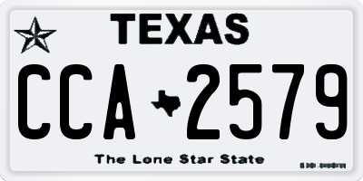 TX license plate CCA2579