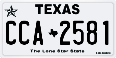 TX license plate CCA2581