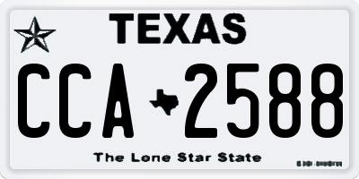 TX license plate CCA2588