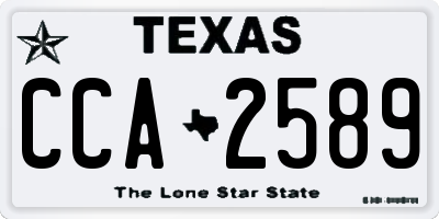 TX license plate CCA2589