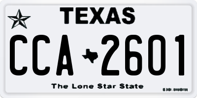 TX license plate CCA2601